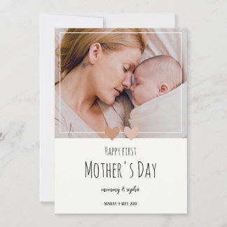 Tarjeta Festiva lindo 1er Día de la Madre Personalizado 