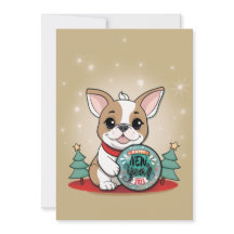 Lindo Bulldog Francés Desea Feliz Año Nuevo