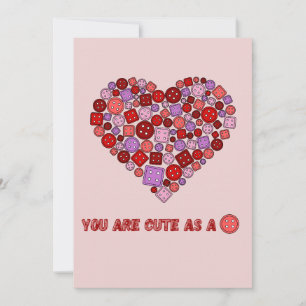 Tarjeta Festiva lindo como un botón