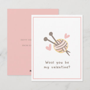 Tarjeta Festiva Lindo Divertido Romántico ¿Lana serás mi San Valen