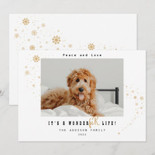 Tarjeta Festiva Lindo Es una vida de maravillaFUR Pet Photo Navida