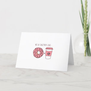 Tarjeta Festiva Lindo Nosotros Vamos Junto Como Donas y Café San V