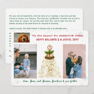 Tarjeta Festiva Lindo Perro Divertido Gato Felices Fiestas 3 Fotos