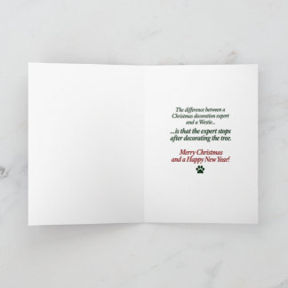 Tarjeta Festiva Lindo Westie - Ayudé a decorar el árbol