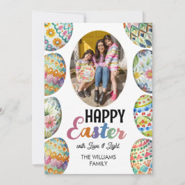 Tarjeta Festiva Lindo y colorido Huevos de Pascua Fotos Saludos Ve
