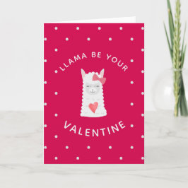 Tarjeta Festiva Lindo y divertido LLama Día de San Valentín