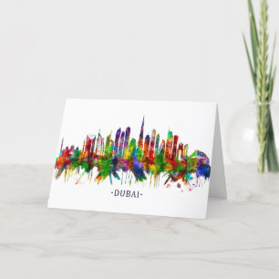 Tarjeta Festiva Línea aérea de Dubai de los Emiratos Árabes Unidos