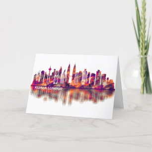 Tarjeta Festiva Línea aérea de Kuala Lumpur Malasia