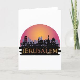 Tarjeta Festiva Línea aérea de la ciudad vieja de Jerusalén - Viaj