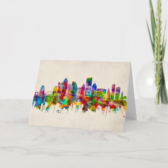 Tarjeta Festiva Línea aérea de Pittsburgh Pennsylvania (Anverso)
