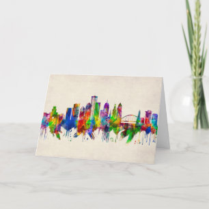 Tarjeta Festiva Línea aérea de Rochester Nueva York