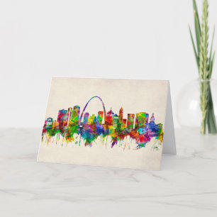 Tarjeta Festiva Línea aérea de St. Louis Missouri
