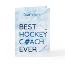 Líneas azules - Mejor entrenador de hockey, carta 