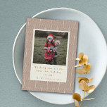 Tarjeta Festiva Líneas geométricas vintage 2 Navidades fotográfico<br><div class="desc">Vintage Groovy Líneas Geométricas Dos Navidades de fotos Tarjeta de vacaciones vertical</div>