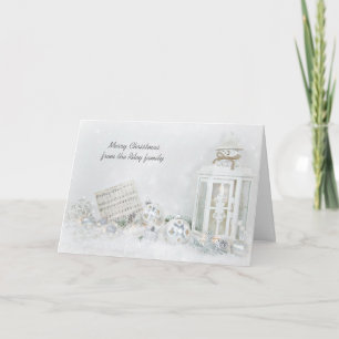 Tarjeta Festiva Linterna nocturna silenciosa de los navidades