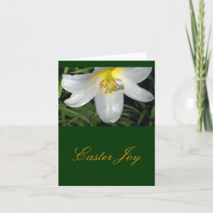 Tarjeta Festiva Lirio blanco luminoso/Alegría de Pascua