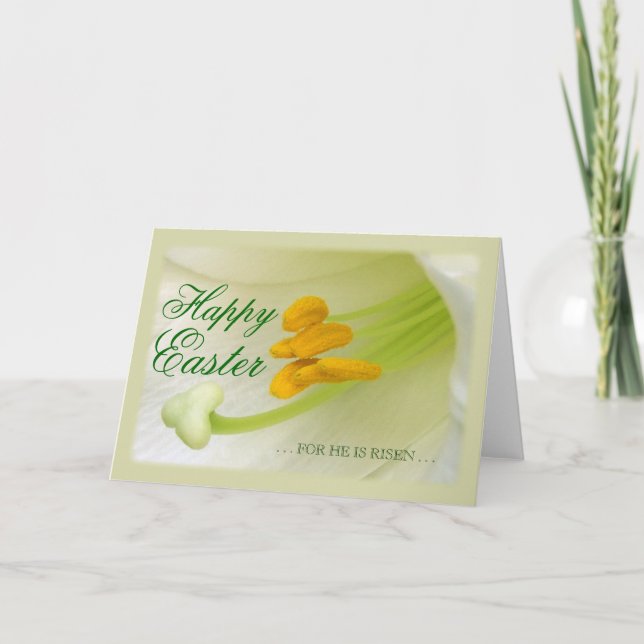 Tarjeta Festiva Lirio de pascua (Anverso)