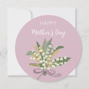 Tarjeta Festiva Lirio de Valle Feliz Día de la Madre