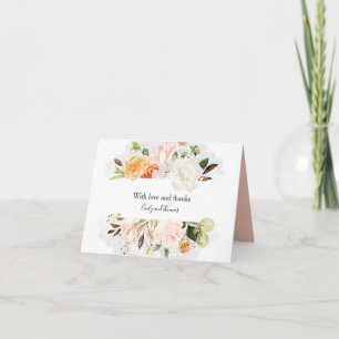 Tarjeta Festiva Lirios de acuarela Magnolias Peonías Rosas