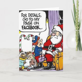 Tarjeta Festiva Lista de Navidades de Facebook
