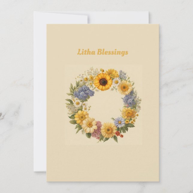 Tarjeta Festiva Litha Blessings (Anverso)
