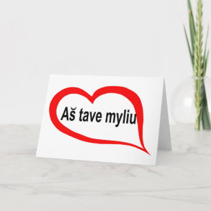 Tarjeta Festiva Lithuanian te amo