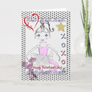 Tarjeta Festiva Little Ballerina "XOXO"