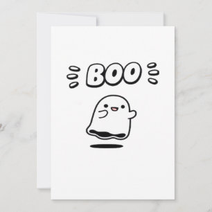 Tarjeta Festiva Little Boo Estilo Mínimo
