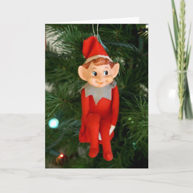 Tarjeta Festiva Little Elf (Anverso)