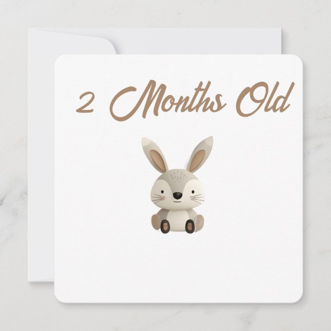 Tarjeta Festiva Little Forest Friends Baby Milestone Card –2 Month (Anverso)