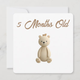 Tarjeta Festiva Little Forest Friends Baby Milestone Card –5 Month