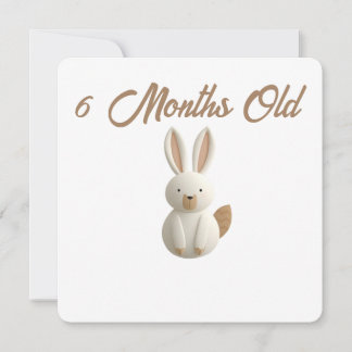 Tarjeta Festiva Little Forest Friends Baby Milestone Card – 6 Mont