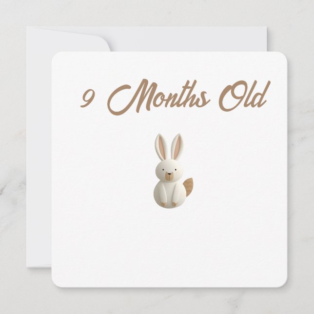 Tarjeta Festiva Little Forest Friends Baby Milestone Card – 9 Mont (Anverso)