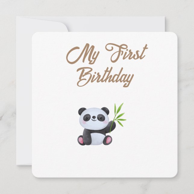 Tarjeta Festiva Little Forest Friends Baby Milestone Card –My Firs (Anverso)