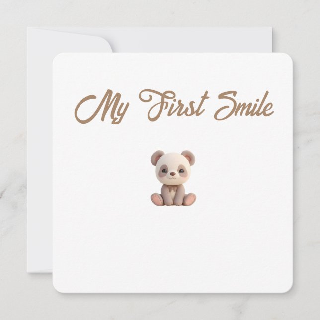 Tarjeta Festiva Little Forest Friends Baby Milestone Card –My Firs (Anverso)