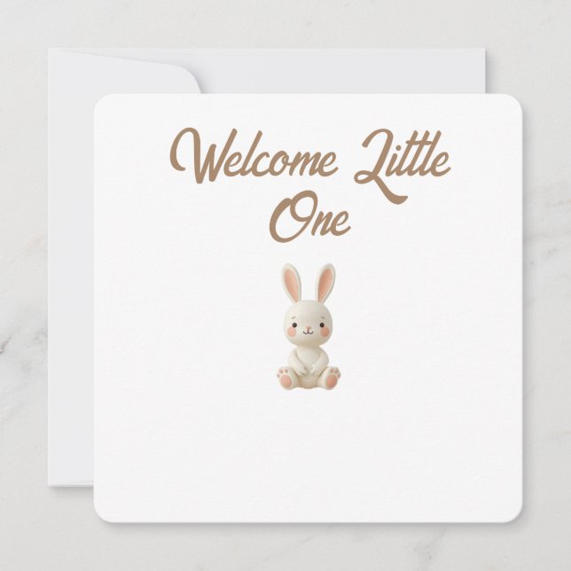 Tarjeta Festiva Little Forest Friends Baby Milestone Card – Welcom (Anverso)