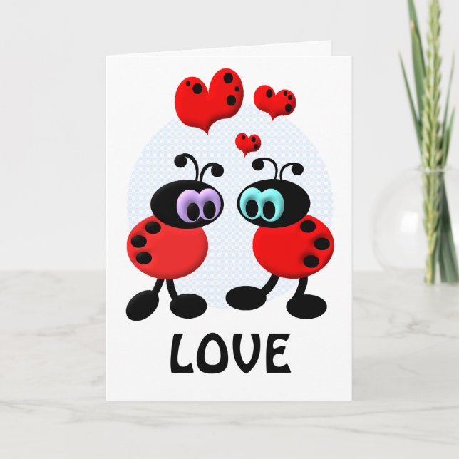 Tarjeta Festiva Little Love Bugs (Anverso)