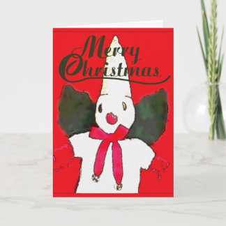Tarjeta Festiva Little New Orleans Snowman Holiday Card