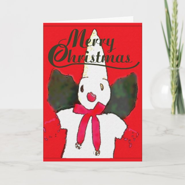 Tarjeta Festiva Little New Orleans Snowman Holiday Card (Anverso)