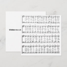 Tarjeta Festiva Little Town Bethlehem Sheet Music Navidades