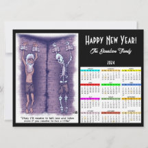Live A Little New Years Holiday Calendar Card