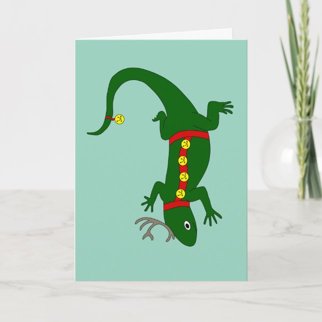 Tarjeta Festiva Lizard Christmas Card (Anverso)