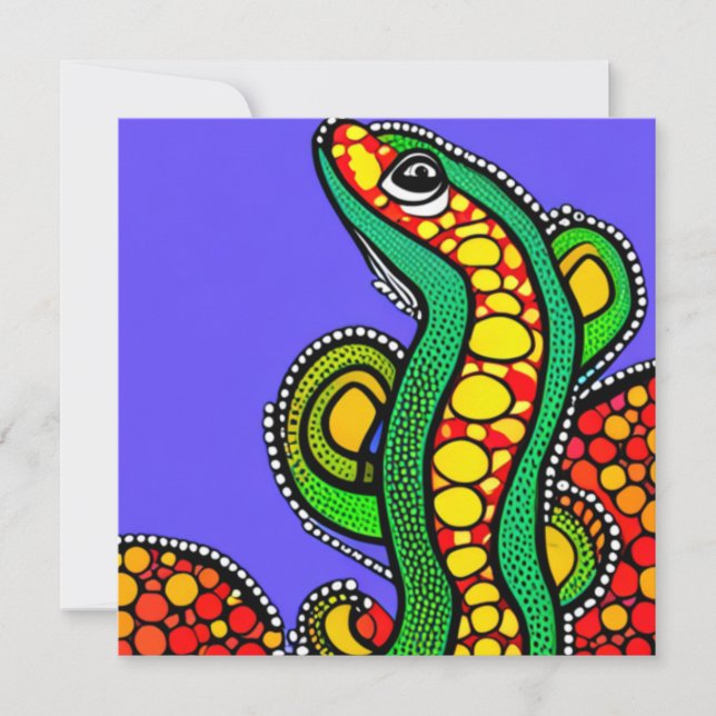 Tarjeta Festiva Lizard Love (Anverso)