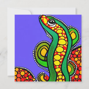 Tarjeta Festiva Lizard Love