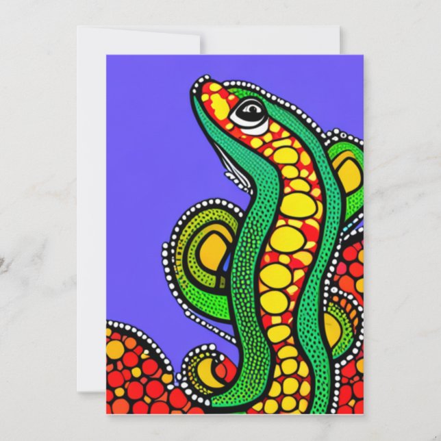 Tarjeta Festiva Lizard Love (Anverso)