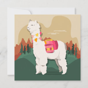 Tarjeta Festiva Llama