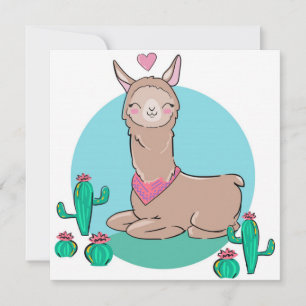 Tarjeta Festiva Llama