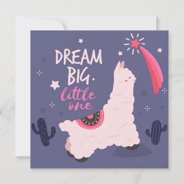 Tarjeta Festiva Llama (Anverso)