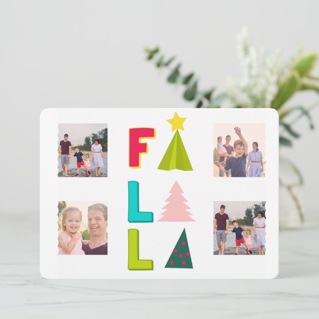 Tarjeta Festiva llama de falala (Anverso de pie)