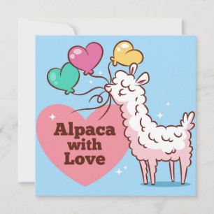 Tarjeta Festiva Llama Holiday Card